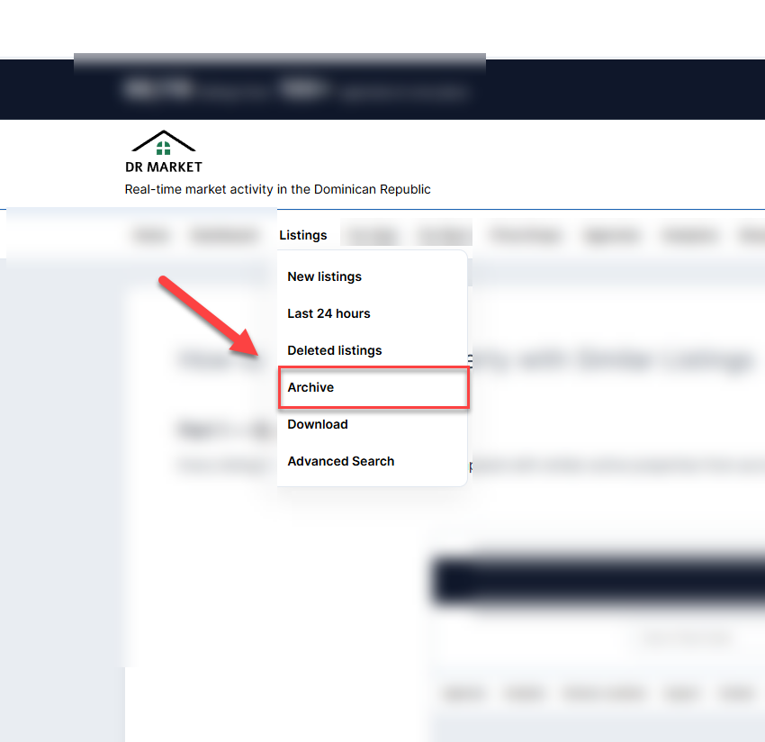 Listings archive calendar